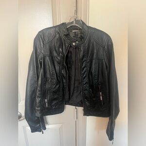 Black J2 Faux Leather Women's Jacket